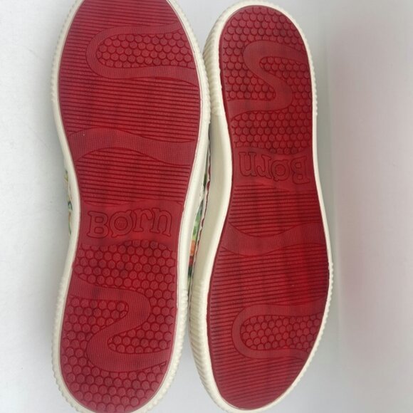 BORN Floral Casual Sneakers Women's Size: 9 M Green multicolor slip on platform - Picture 8 of 9